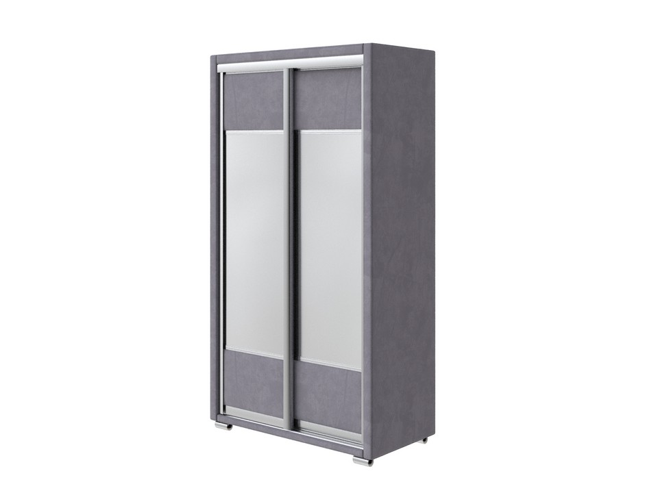 Шкаф Орматек Шкаф-купе 2х дв Orma Soft 2 2 зеркала Ткань Микровелюр Manhattan Стальной 119x60 125560₽